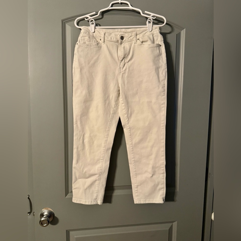 Women's White Ankle Jeans